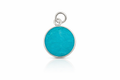 Eternal Sky Turquoise Pendant – Silver Round Charm