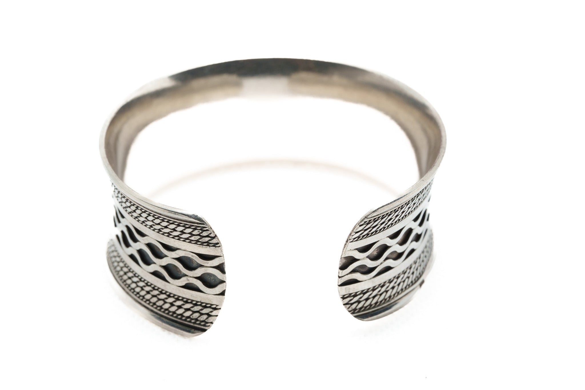 Handcrafted Wave Motif Cuff