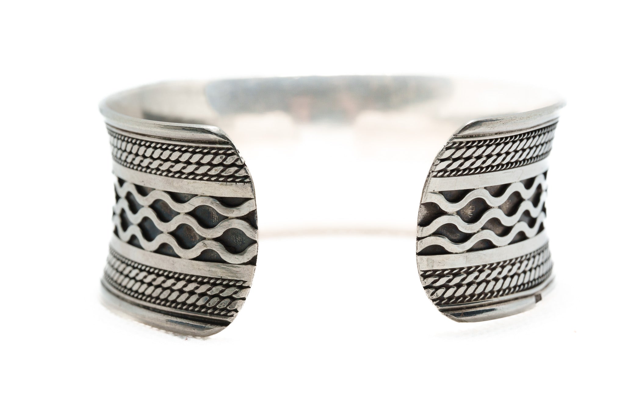 Handcrafted Wave Motif Cuff
