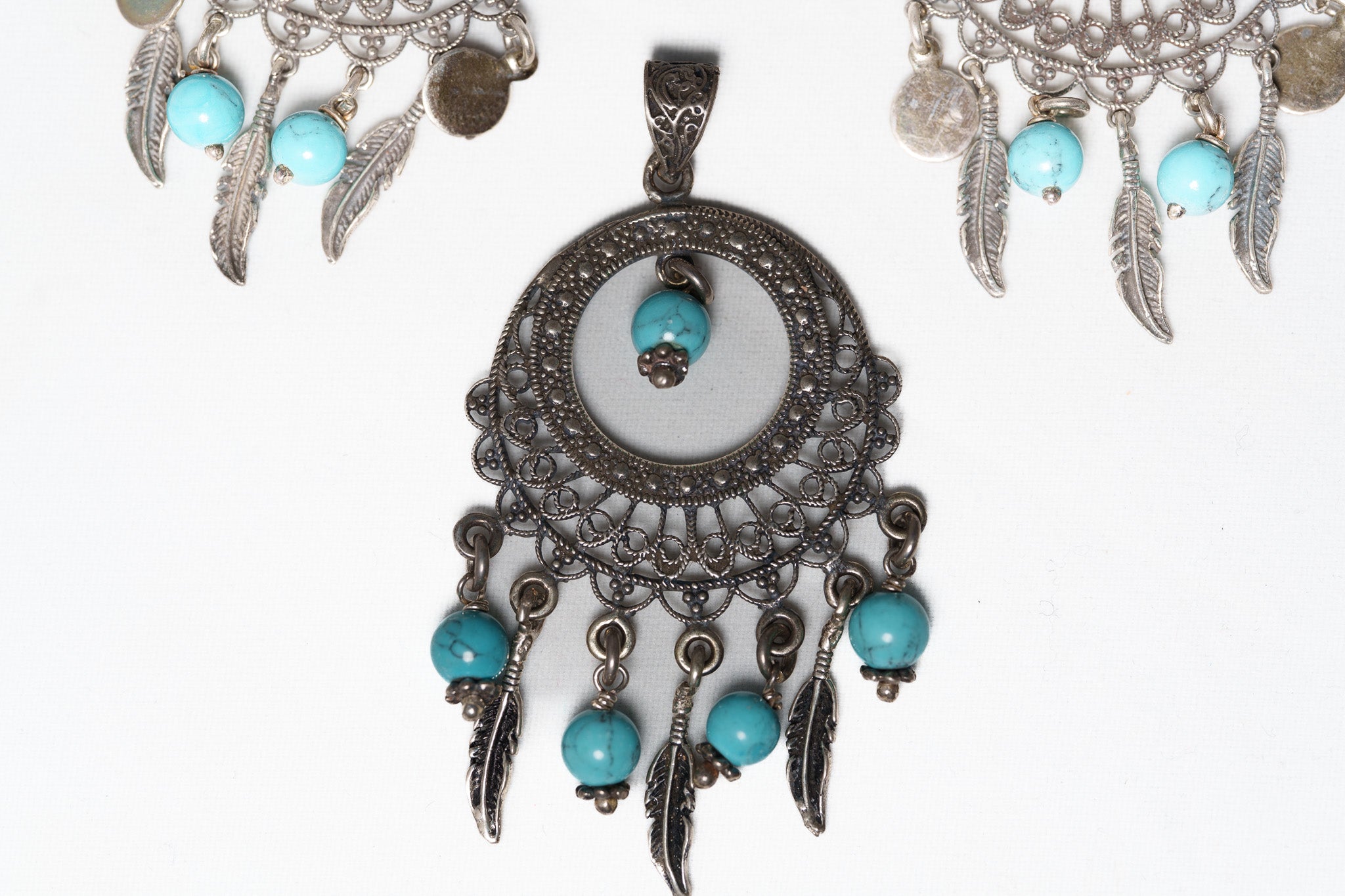 Silver 925 Earrings & pendant set