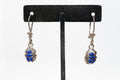 Egyptian Scarab & Lotus Leverback Earrings