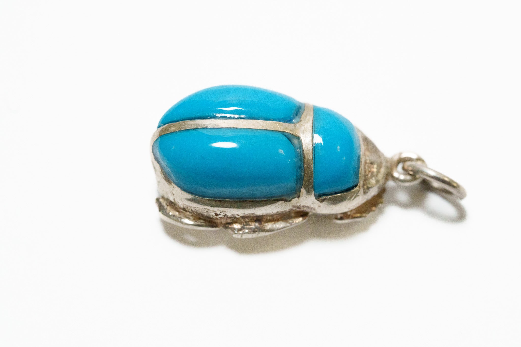 Egyptian Turquoise Scarab Pendant