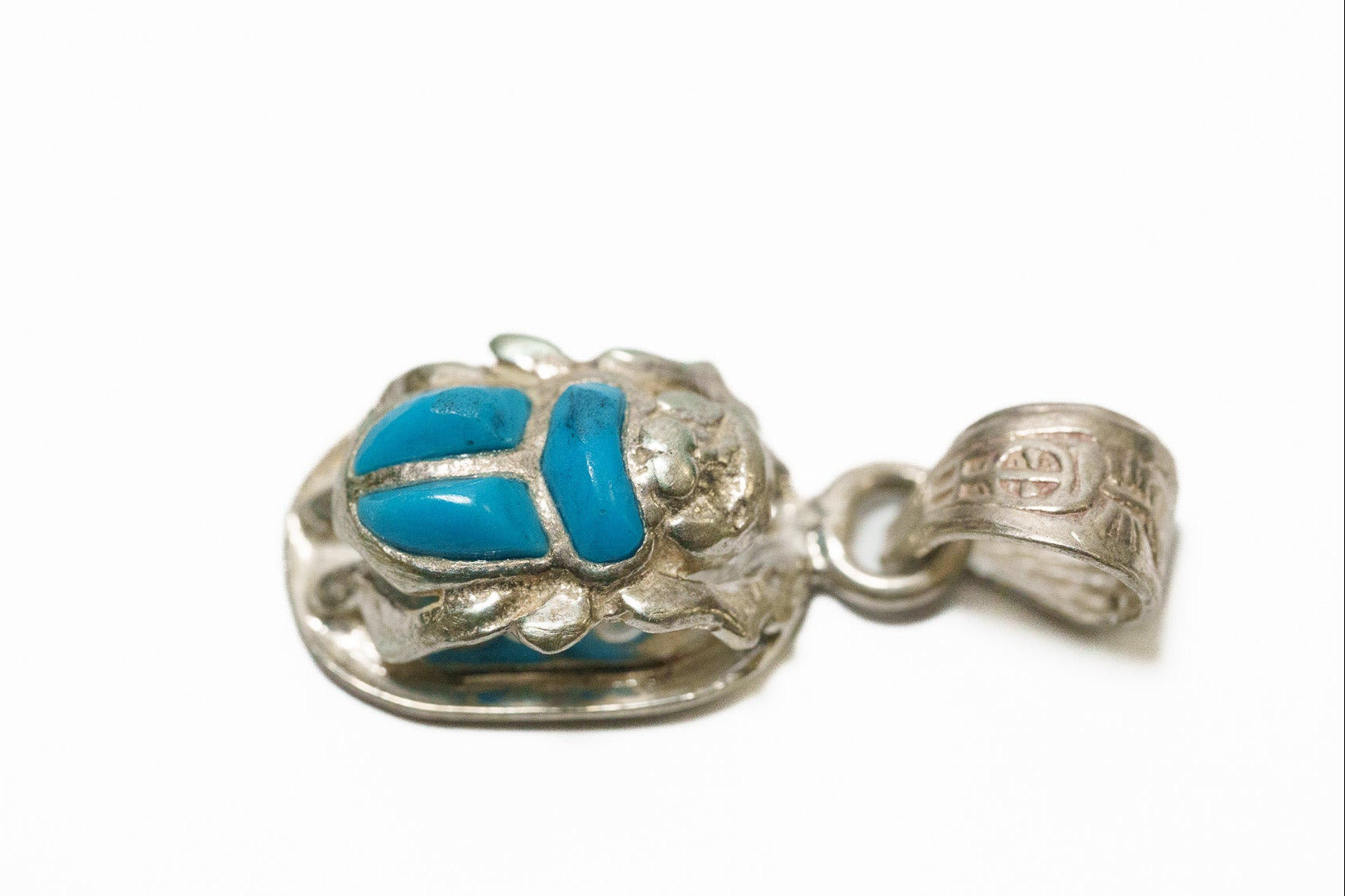 Egyptian Turquoise Scarab Pendant